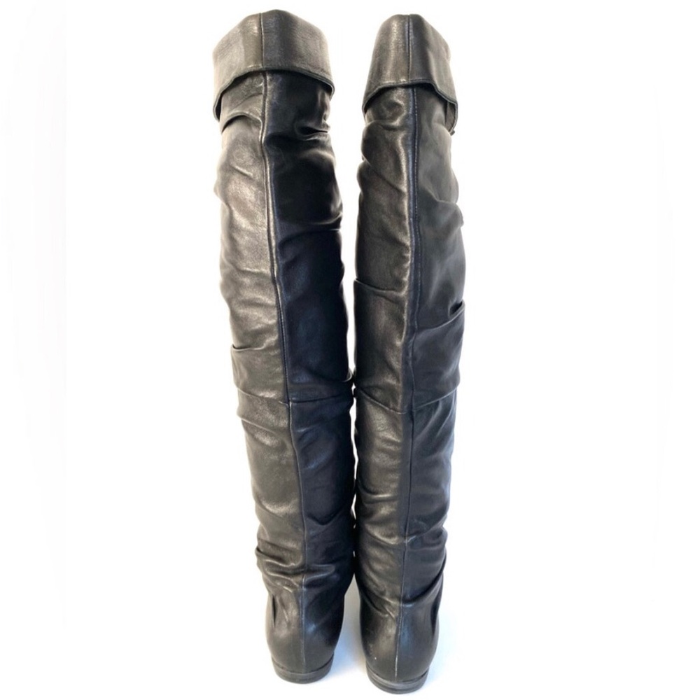Giuseppe Zanotti Genuine Leather OTK Ruched Front Zipper Closure Boots - Picture 13 of 16